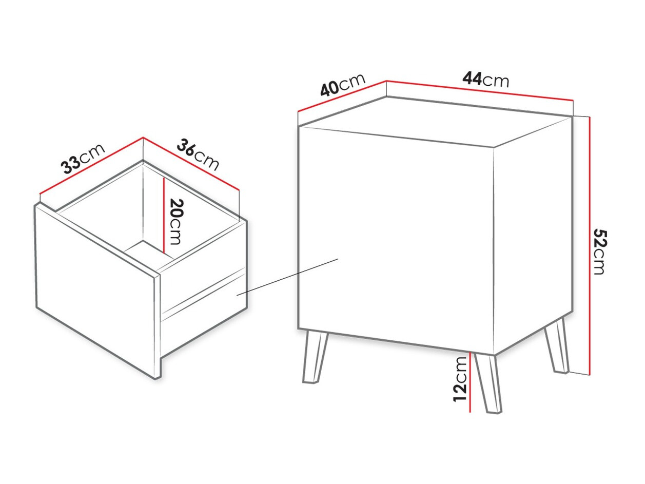 Natbordssæt Charlotte 141 (Hvid)