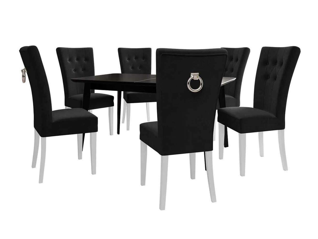 Spisestuesæt Racine 144 (Hvid + Magic Velvet 2219)