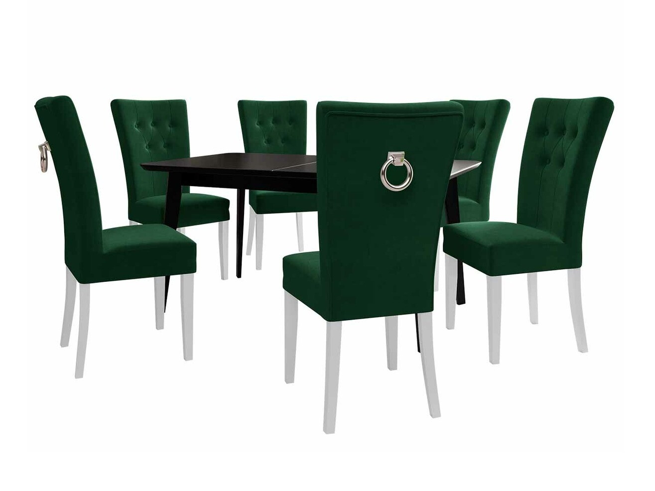 Spisestuesæt Racine 144 (Hvid + Magic Velvet 2225)