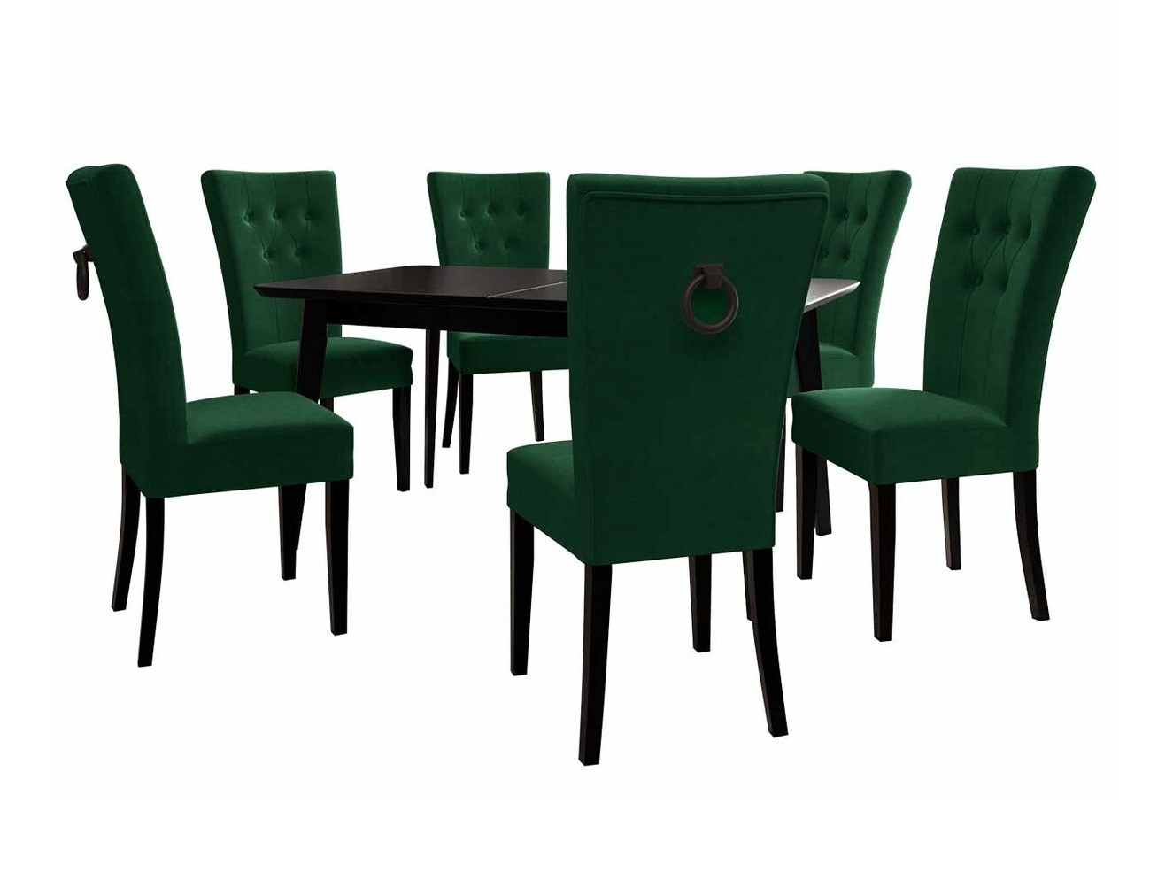 Spisestuesæt Racine 144 (Sort + Magic Velvet 2225)