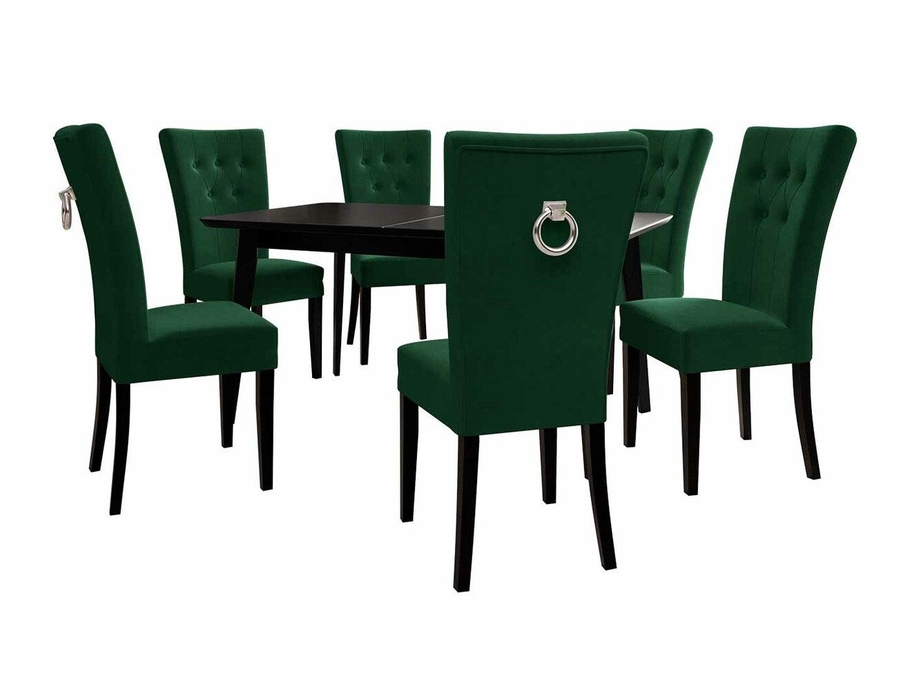 Spisestuesæt Racine 144 (Sort + Magic Velvet 2225)