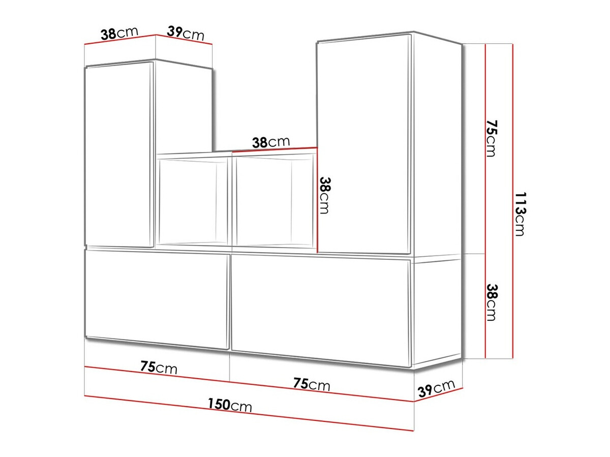Skabssæt Corbele 123 (Hvid)
