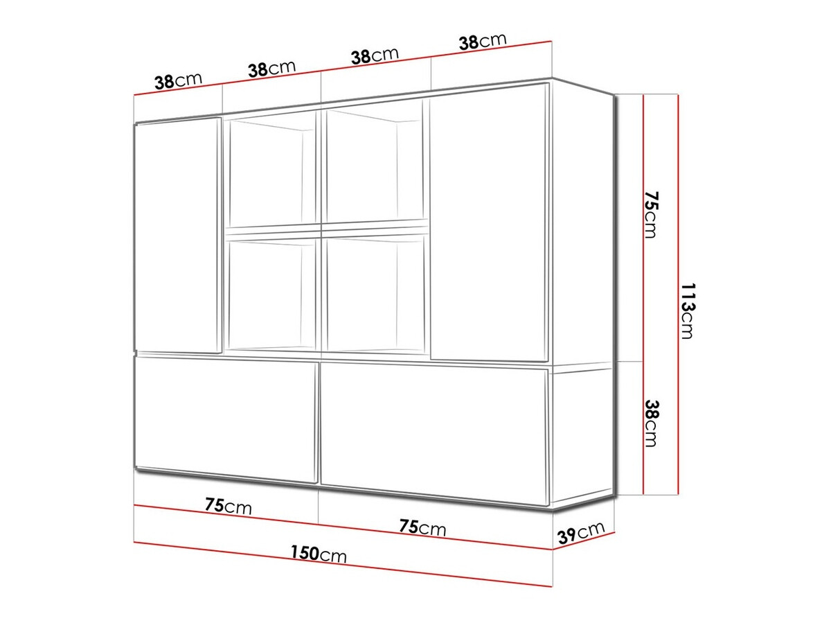 Skabssæt Corbele 124 (Hvid)