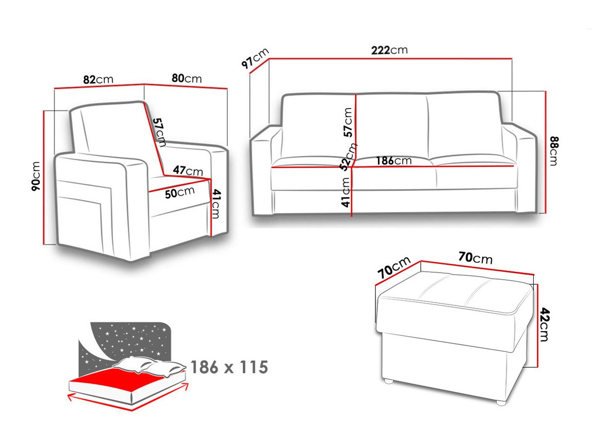 Polstret møbelsæt Donum
