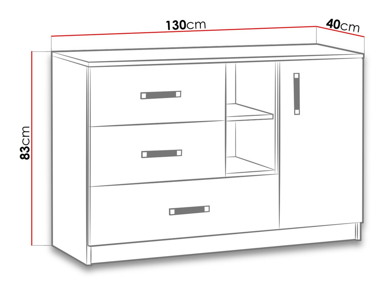 Børneværelsessæt Lorlare 118 (Hvid + Grå)