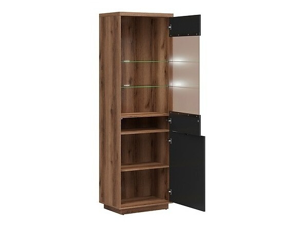 Stuemøbelsæt Fivale 113 (Mørk Delano eg + Mat sort)