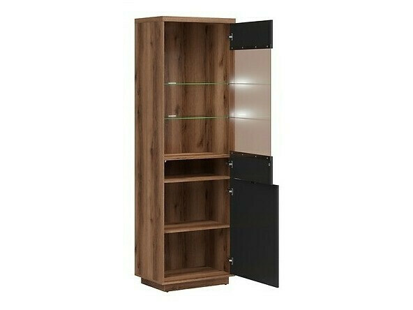 Stuemøbelsæt Fivale 114 (Mørk Delano eg + Mat sort)