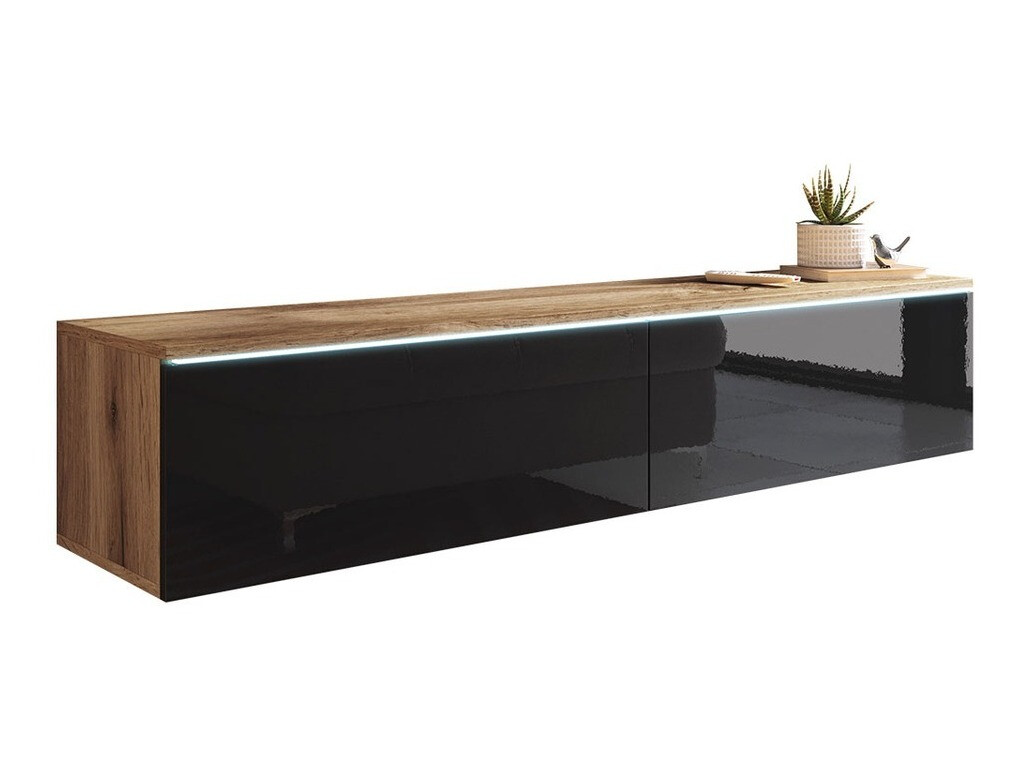 TV-bord Scientia (Wotan eg + Blank sort)