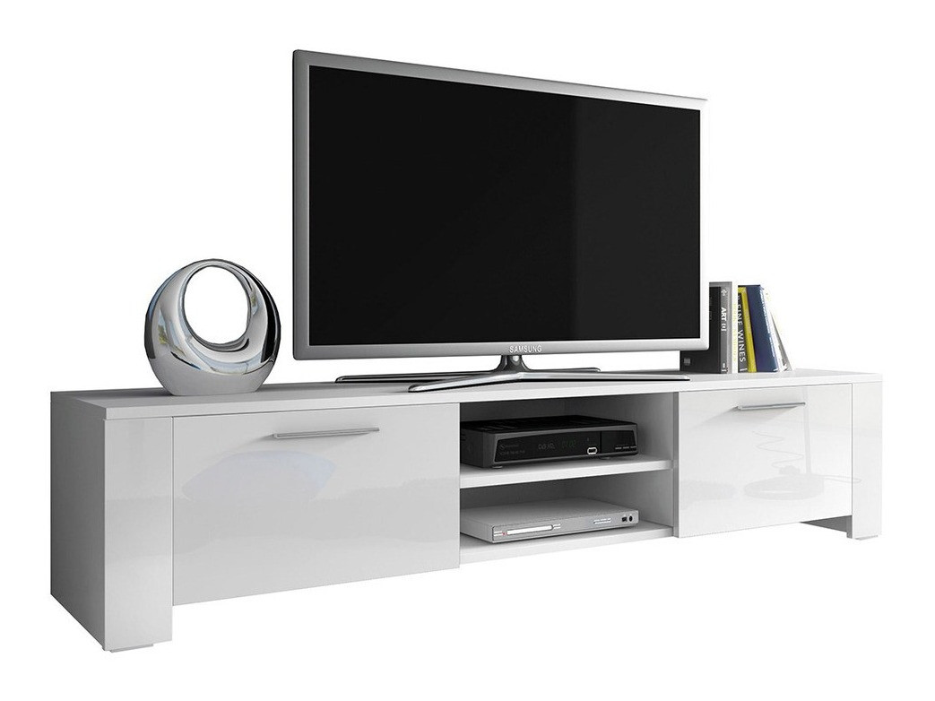 TV-bord Uva II (Hvid + Glansfuld hvid)