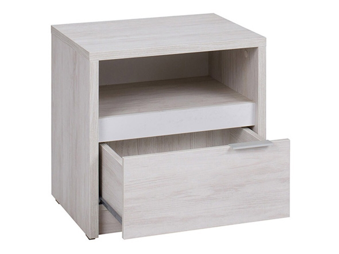 Soveværelsessæt Fivelbo 120 (Kloster eg + Blank sort)