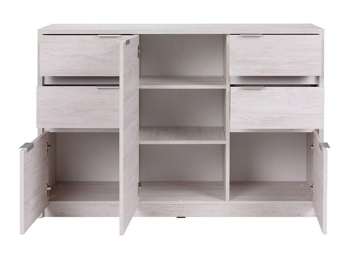 Soveværelsessæt Fivelbo 120 (Kloster eg + Blank sort)