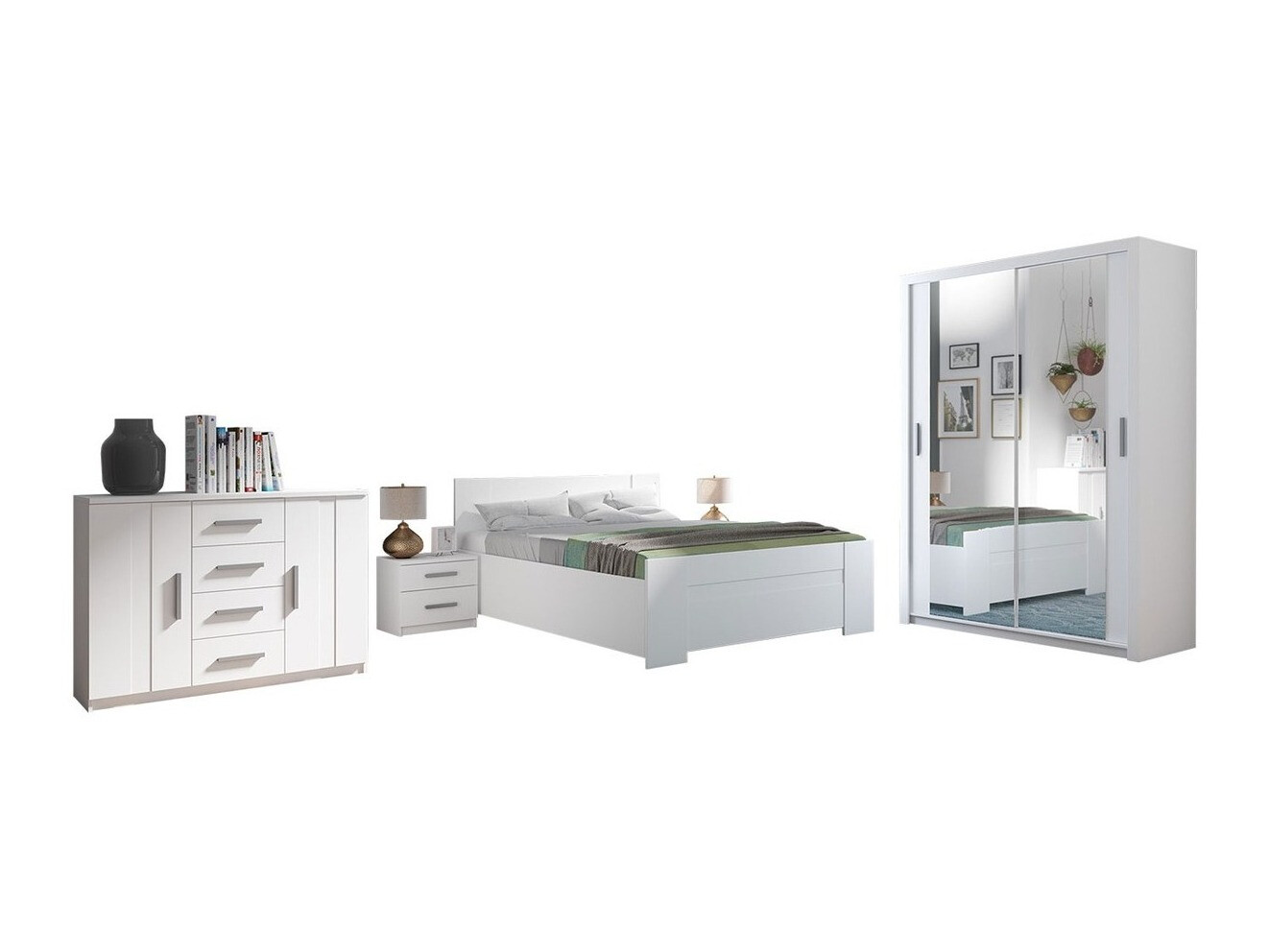 Soveværelsessæt Catromi 113 (Hvid)