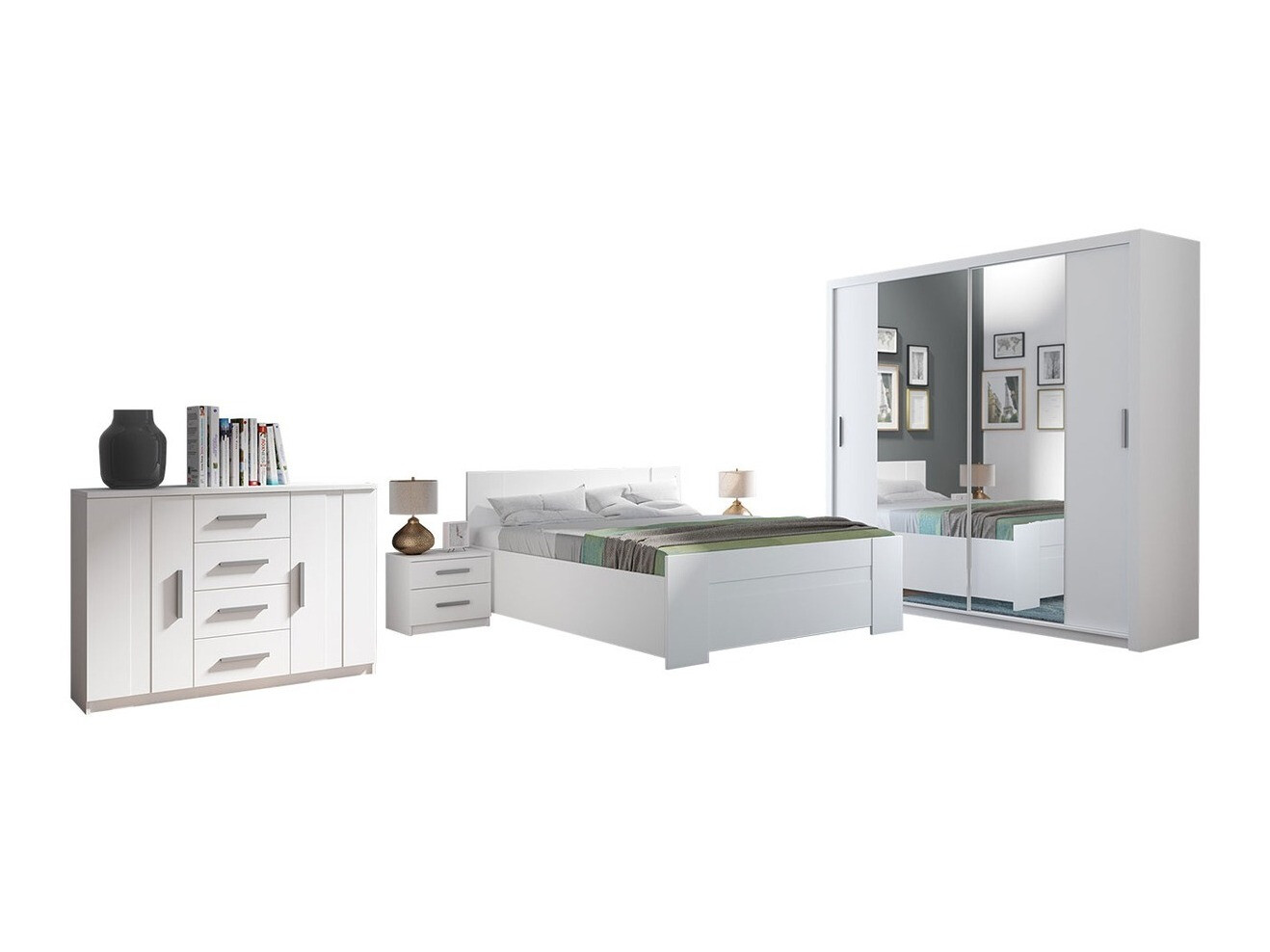 Soveværelsessæt Catromi 115 (Hvid)