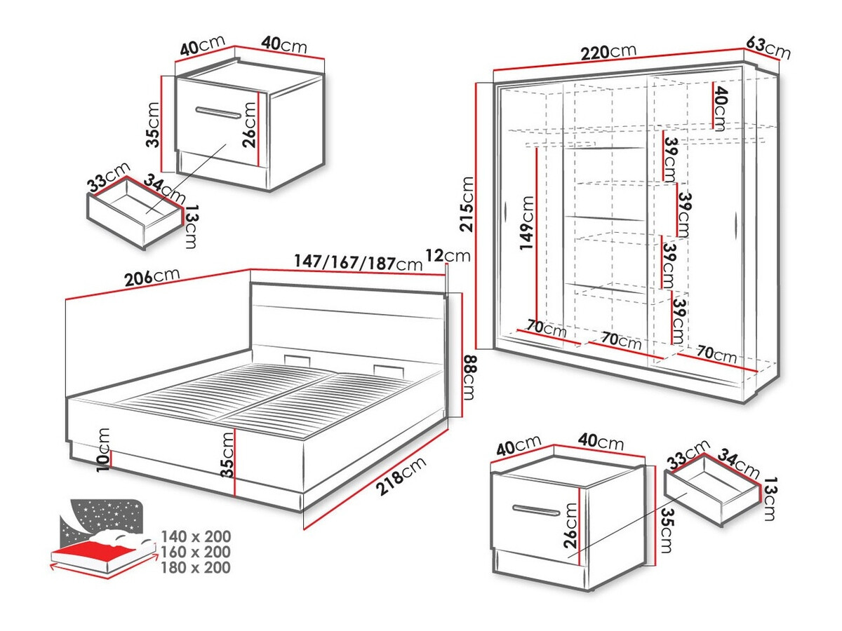 Soveværelsessæt Livsori 109