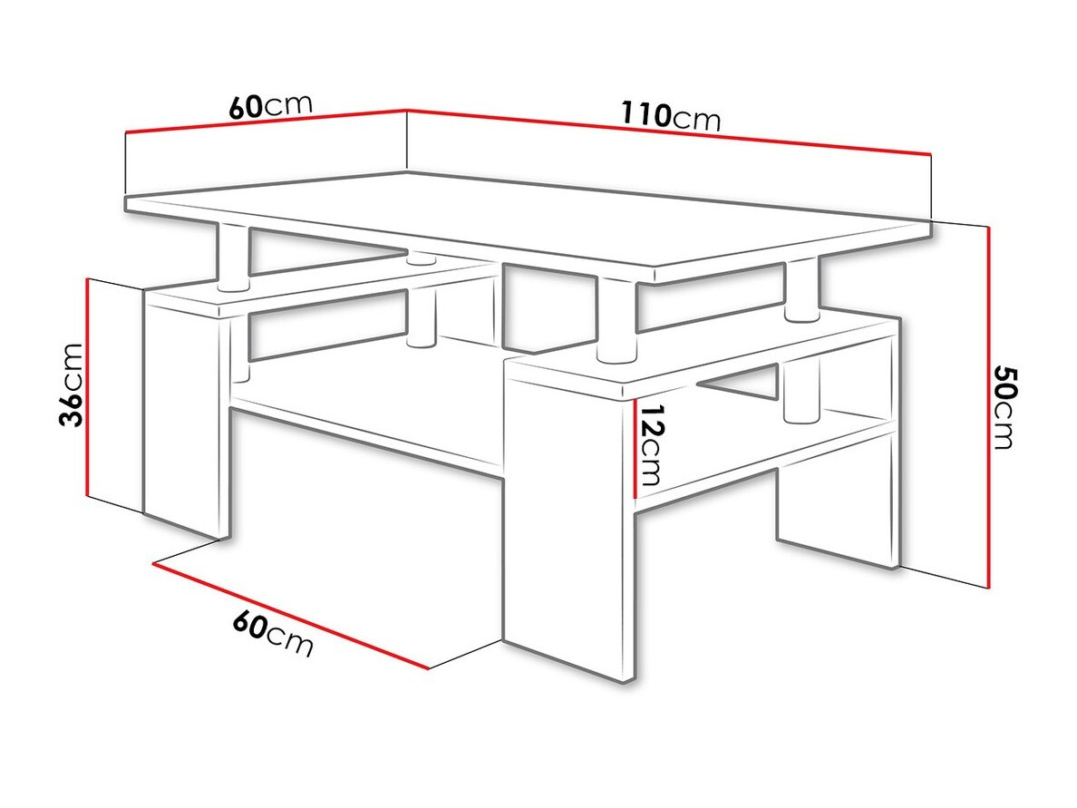 Sofabord Fortunal (Sonoma eg)