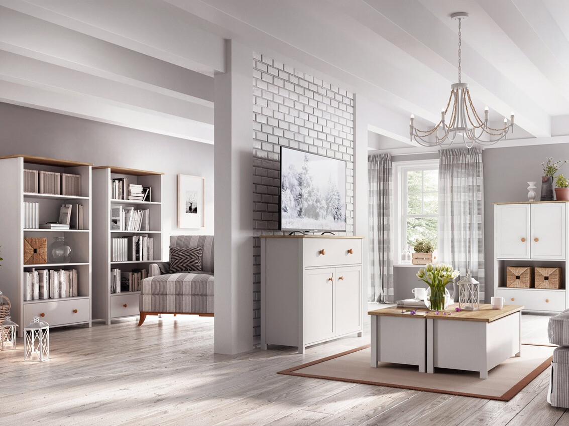 Opbevaringsboks Romelbo 143 (Hvid + Egetræ)