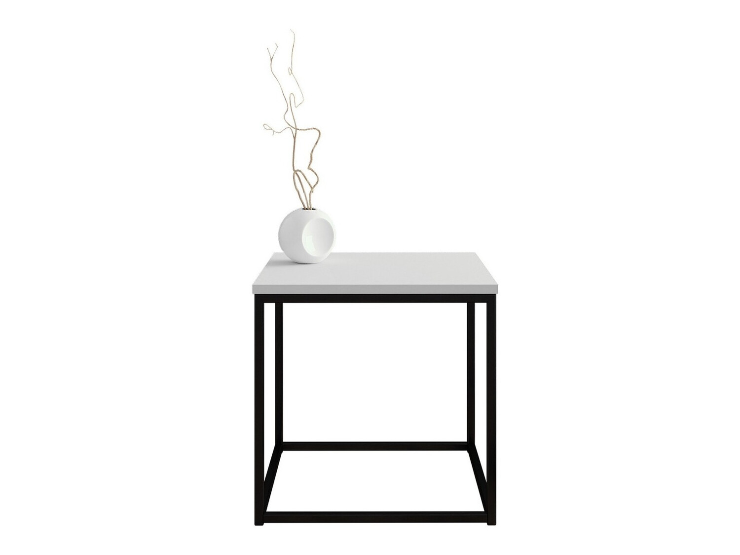 Sofabord Germantown 106 (Mat sort + Glansfuld hvid)