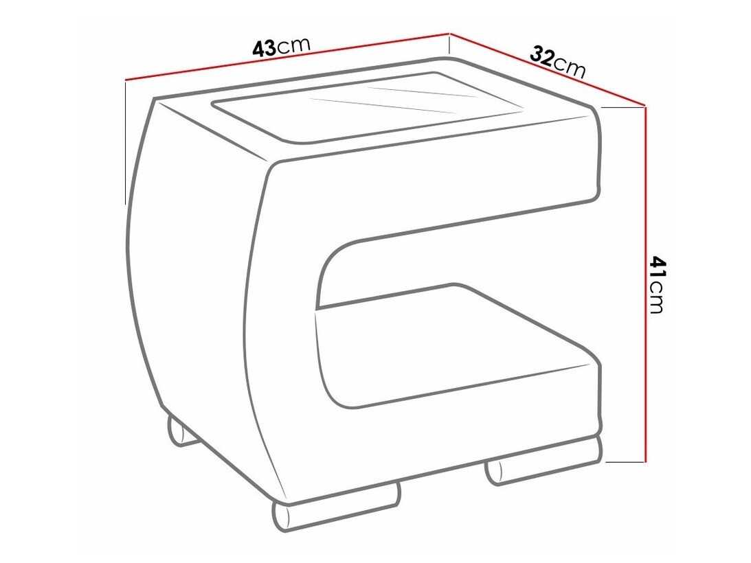 Sengebord Mensa (Soft 029)