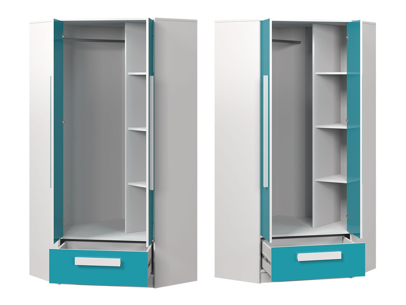 Børneværelsessæt Merevari 107 (Hvid + Glansfuld hvid + Grå)