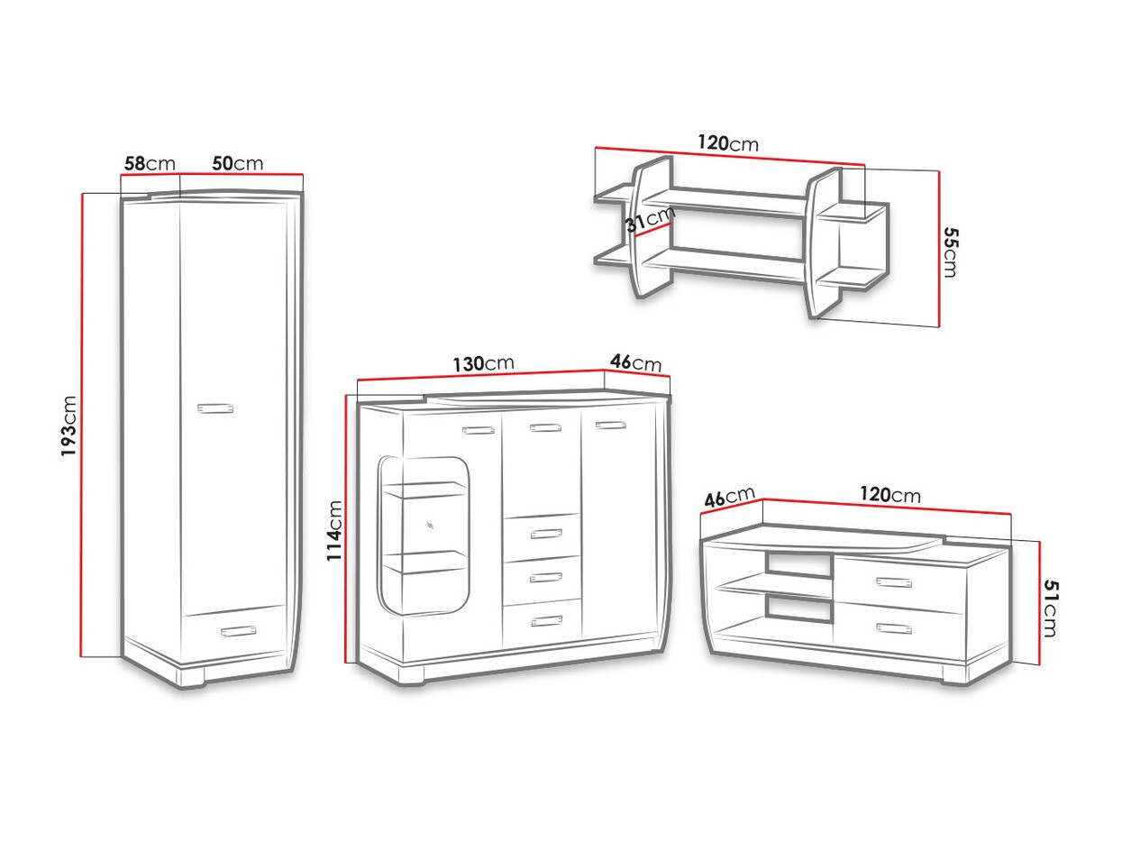 Stuemøbelsæt Tivlue 119