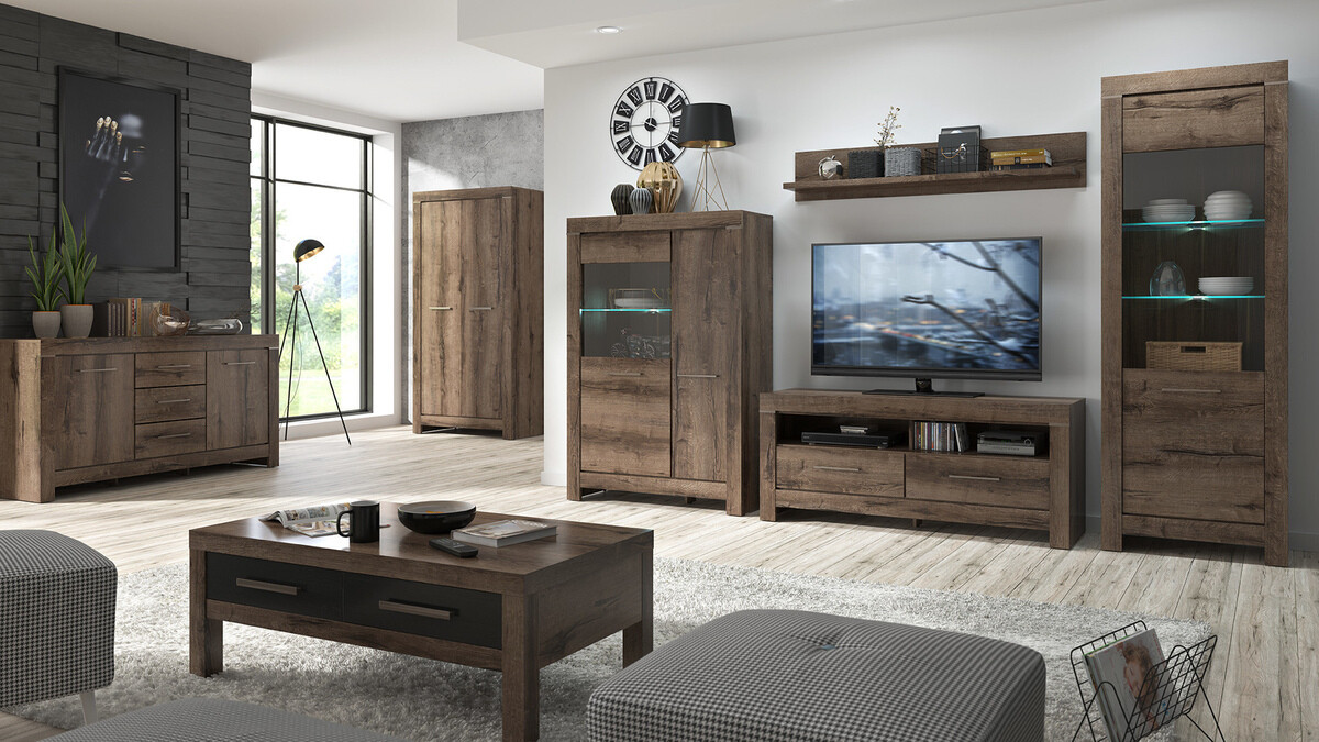 Sofabord Dunfelu 107 (Kloster eg + Sort eg)