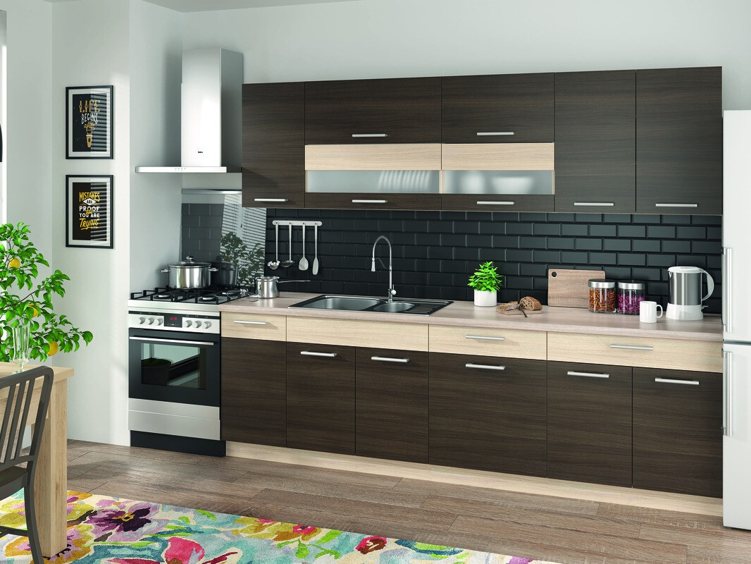 Modulopvaskeskab med låger Mode Dark 116