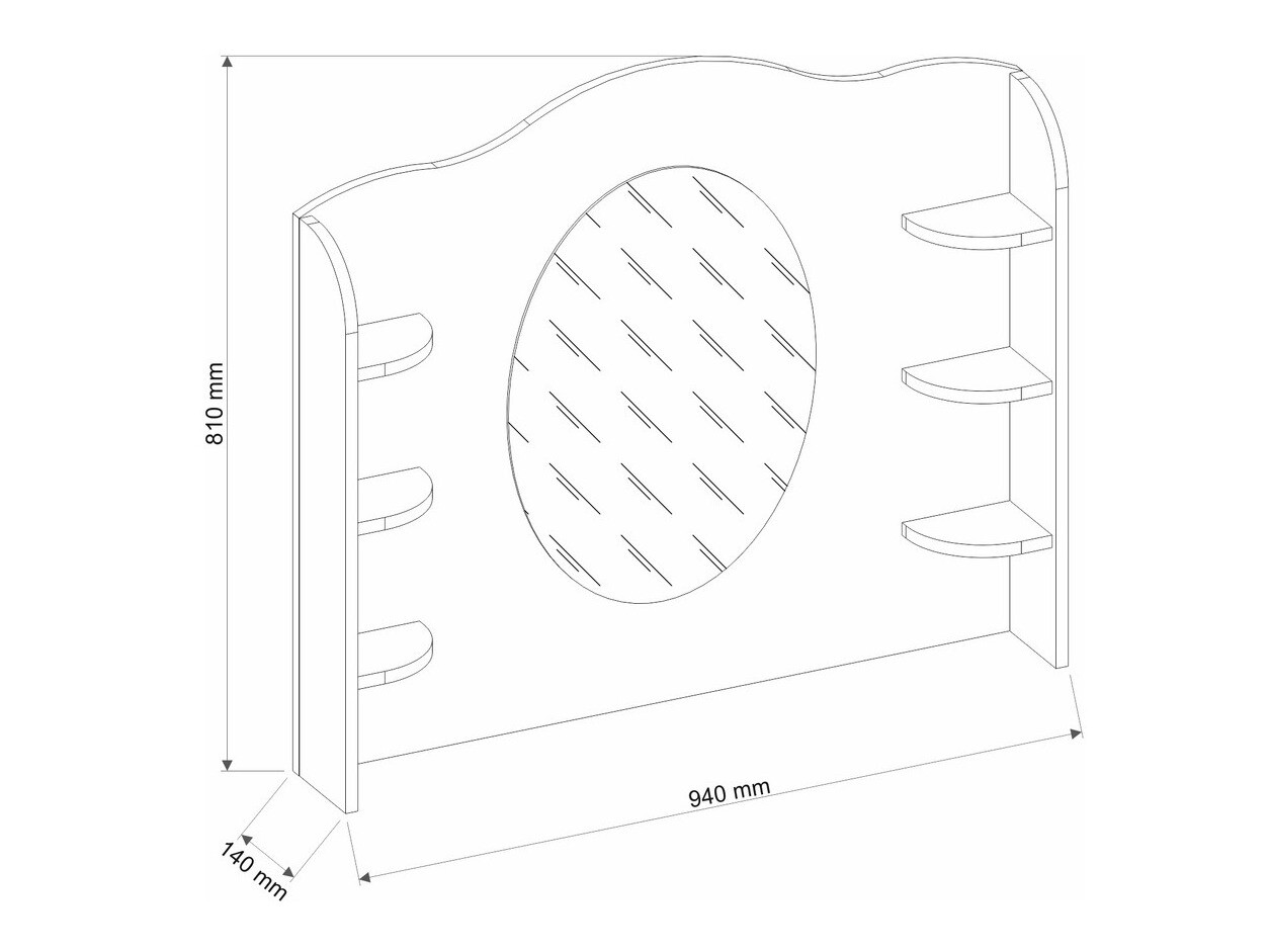 Spejl Romelbo 137 (Hvid)