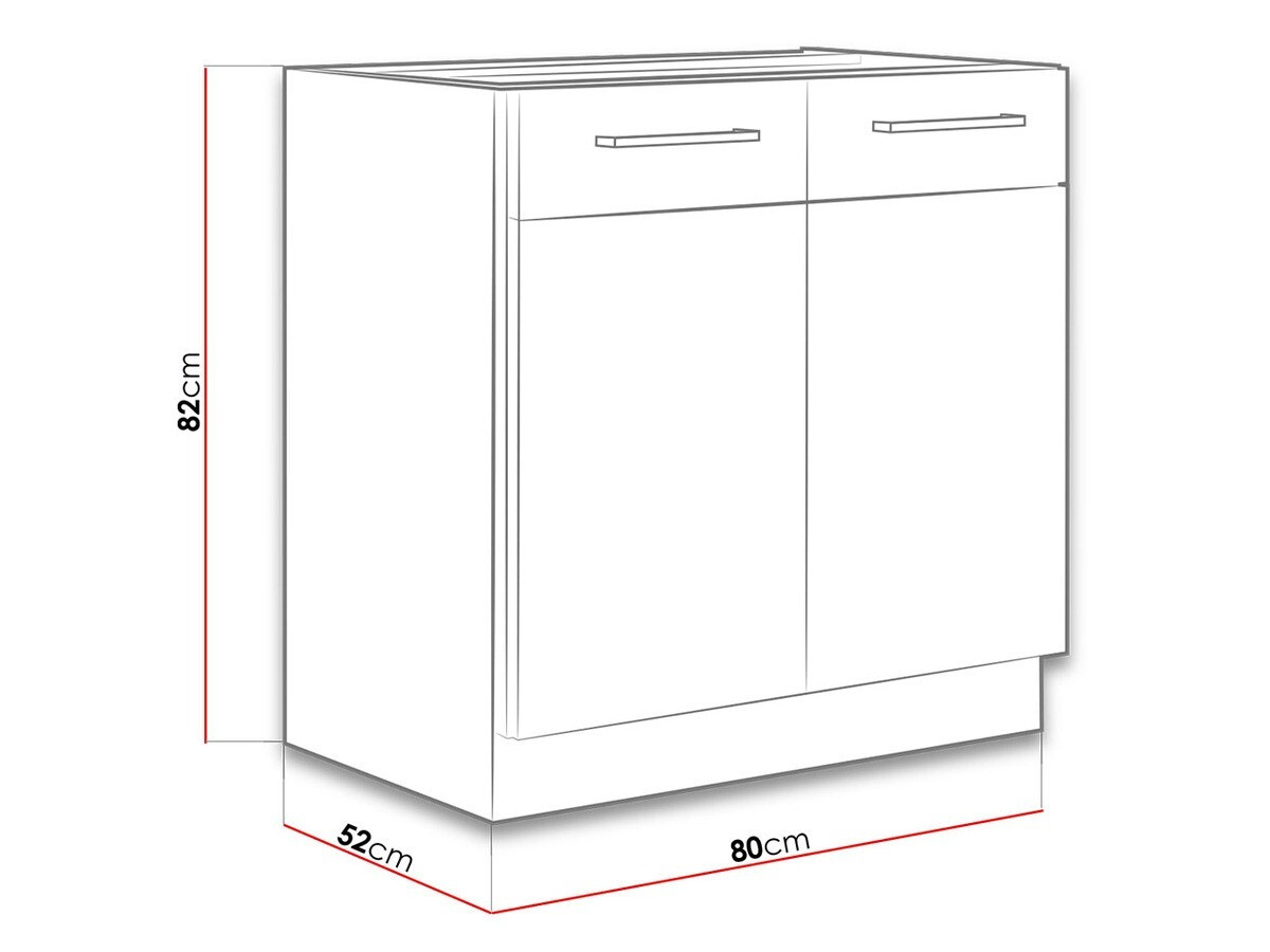 Modulopvaskeskab med låger Wood White 108