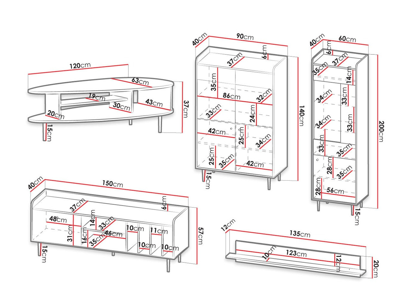 Stuemøbelsæt Ferenou 112