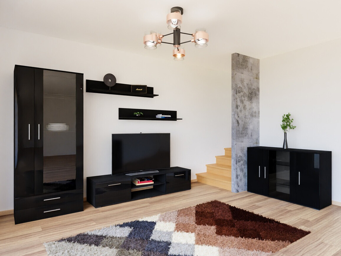 Stuemøbelsæt Tornola 116 (Sort + Blank sort)