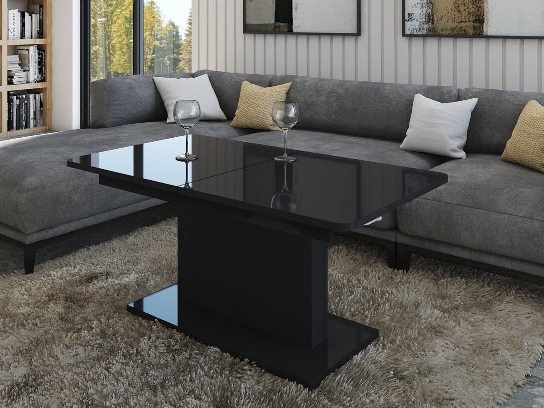 Transformer sofabord Ogden 158 (Blank sort + Sort)