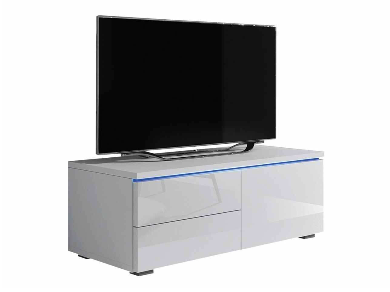 TV-bord Uva VI (Hvid + Glansfuld hvid)