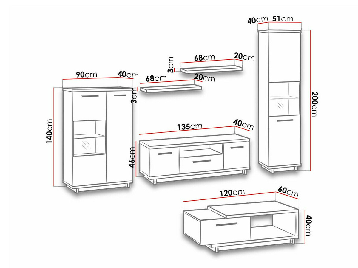 Stuemøbelsæt Morlira 114