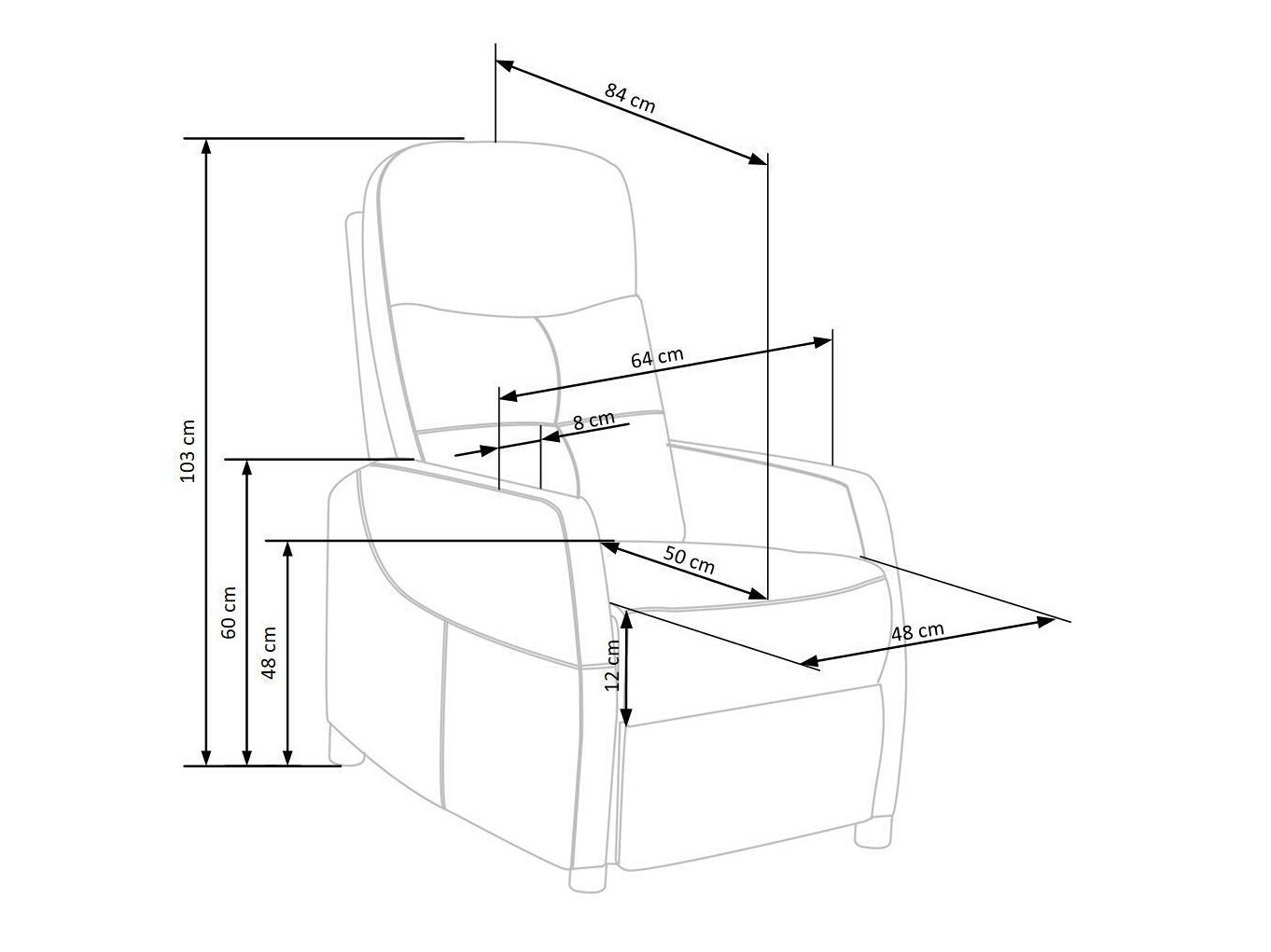 Hvilestol Houston 992 (Grå)