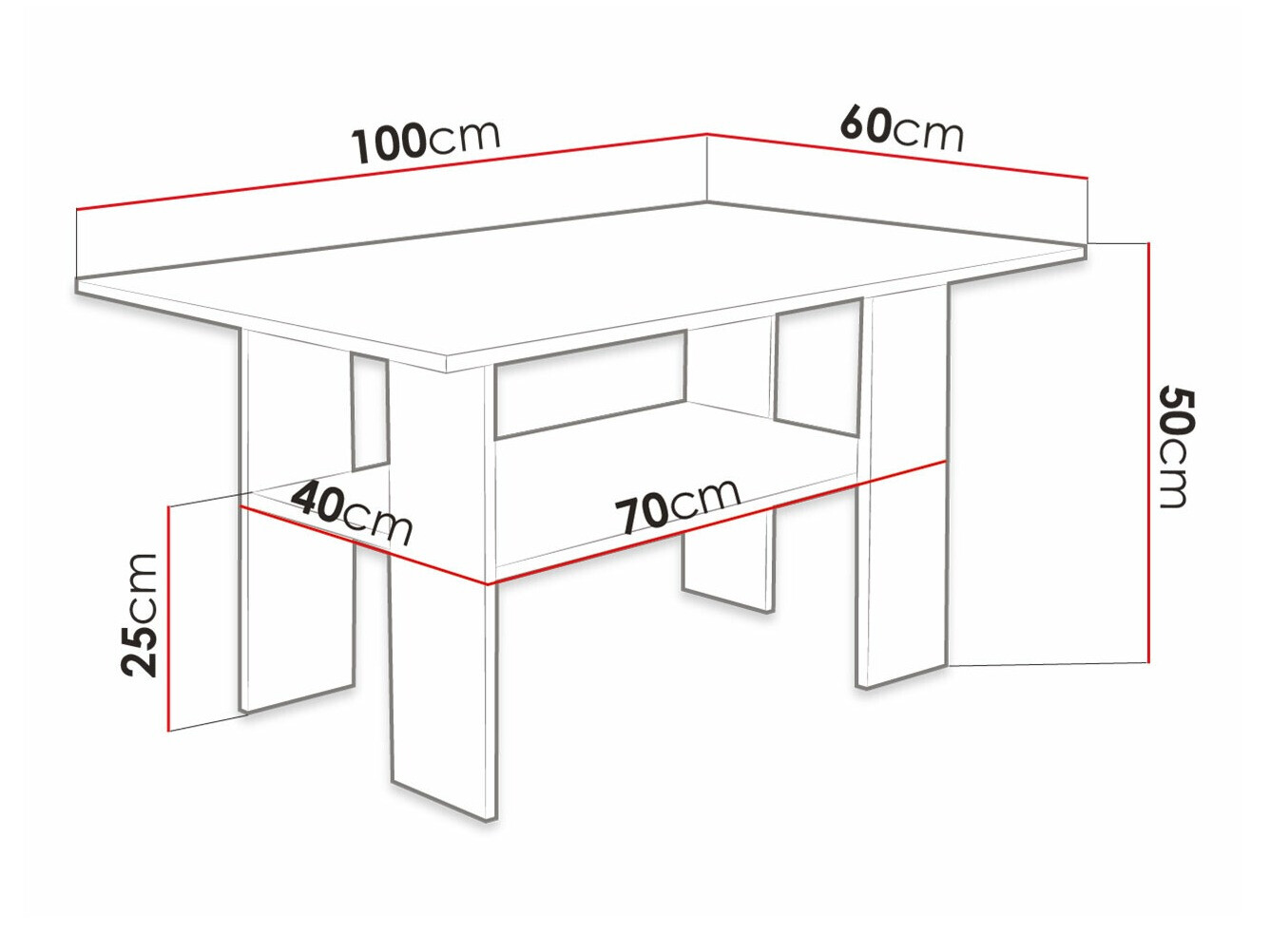 Sofabord Reading 101 (Sort + Craft egetræ)
