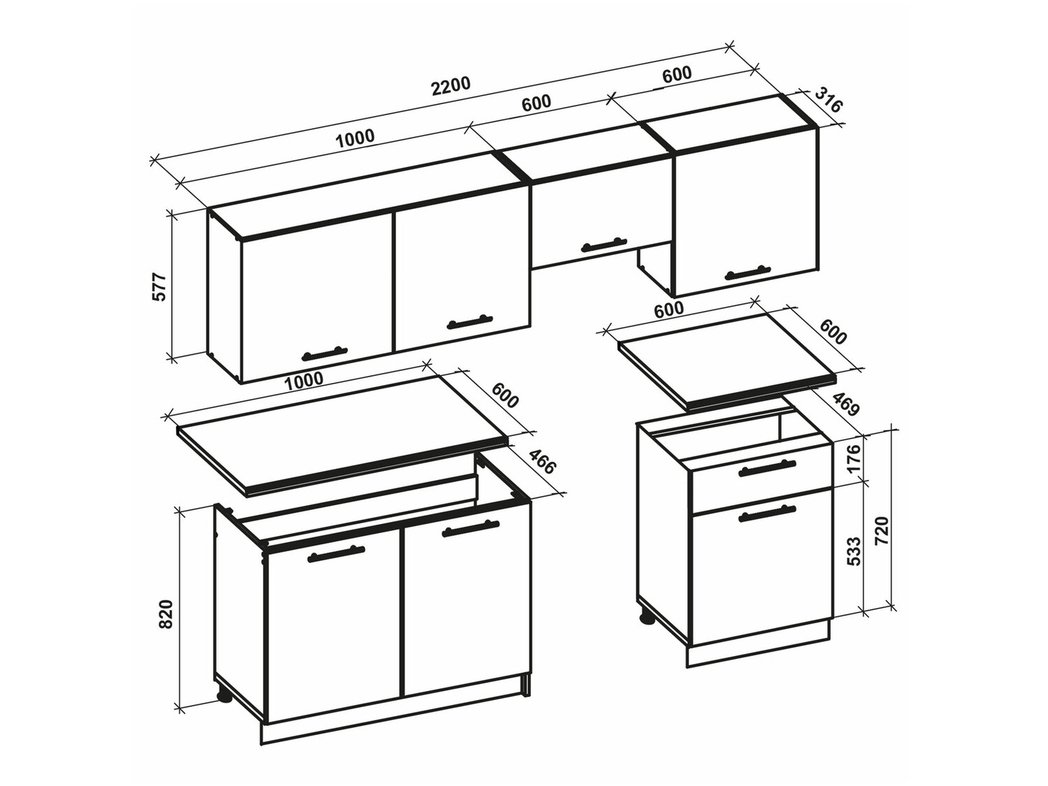Køkkensæt Houston 1332