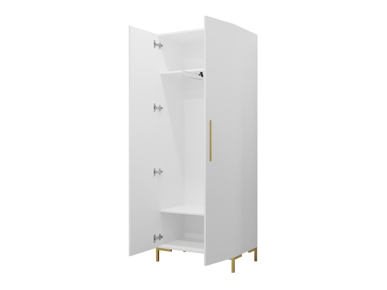 Garderobeskab Tivsoa 109 (Hvid + Gylden)