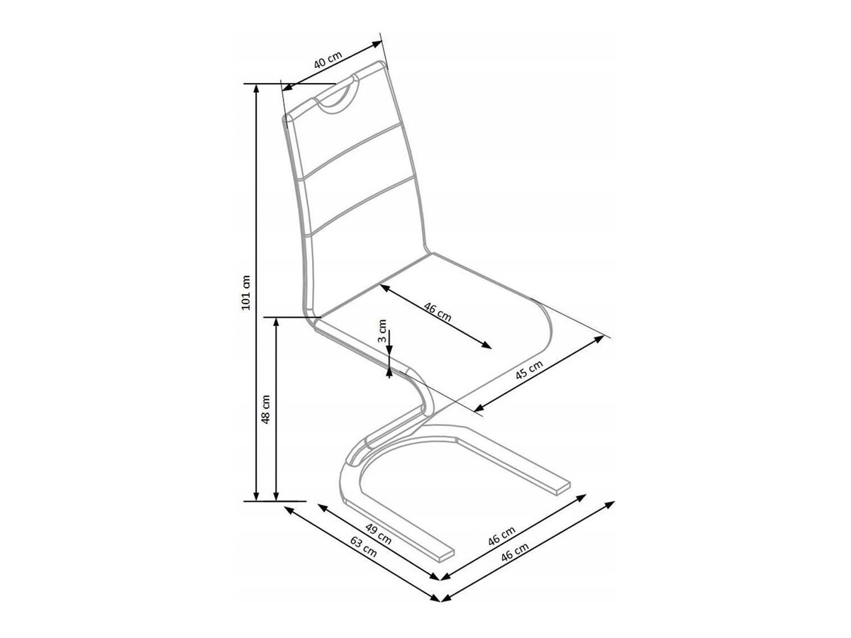 Stol Houston 250 (Sort)