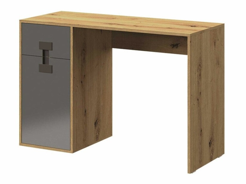 Skrivebord Florevi 100 (Gloss grå + Artisan eg)