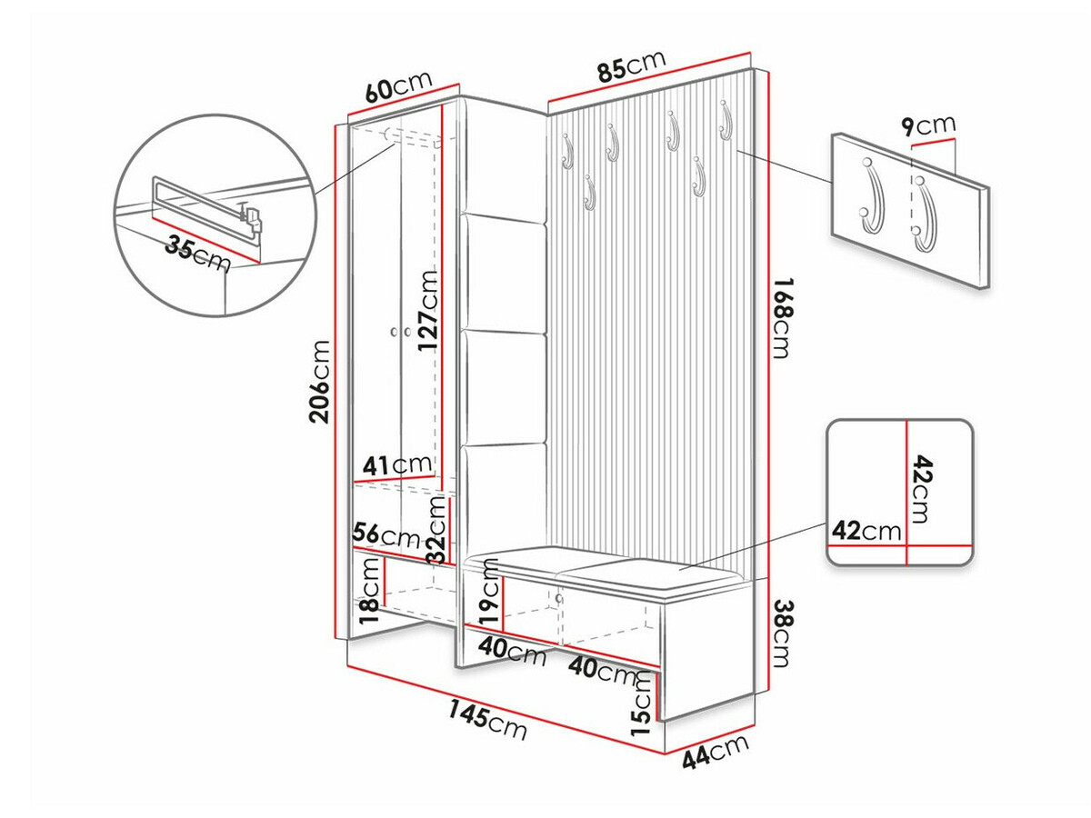 Entrésæt Donio III (Artisan eg + Manila 18)