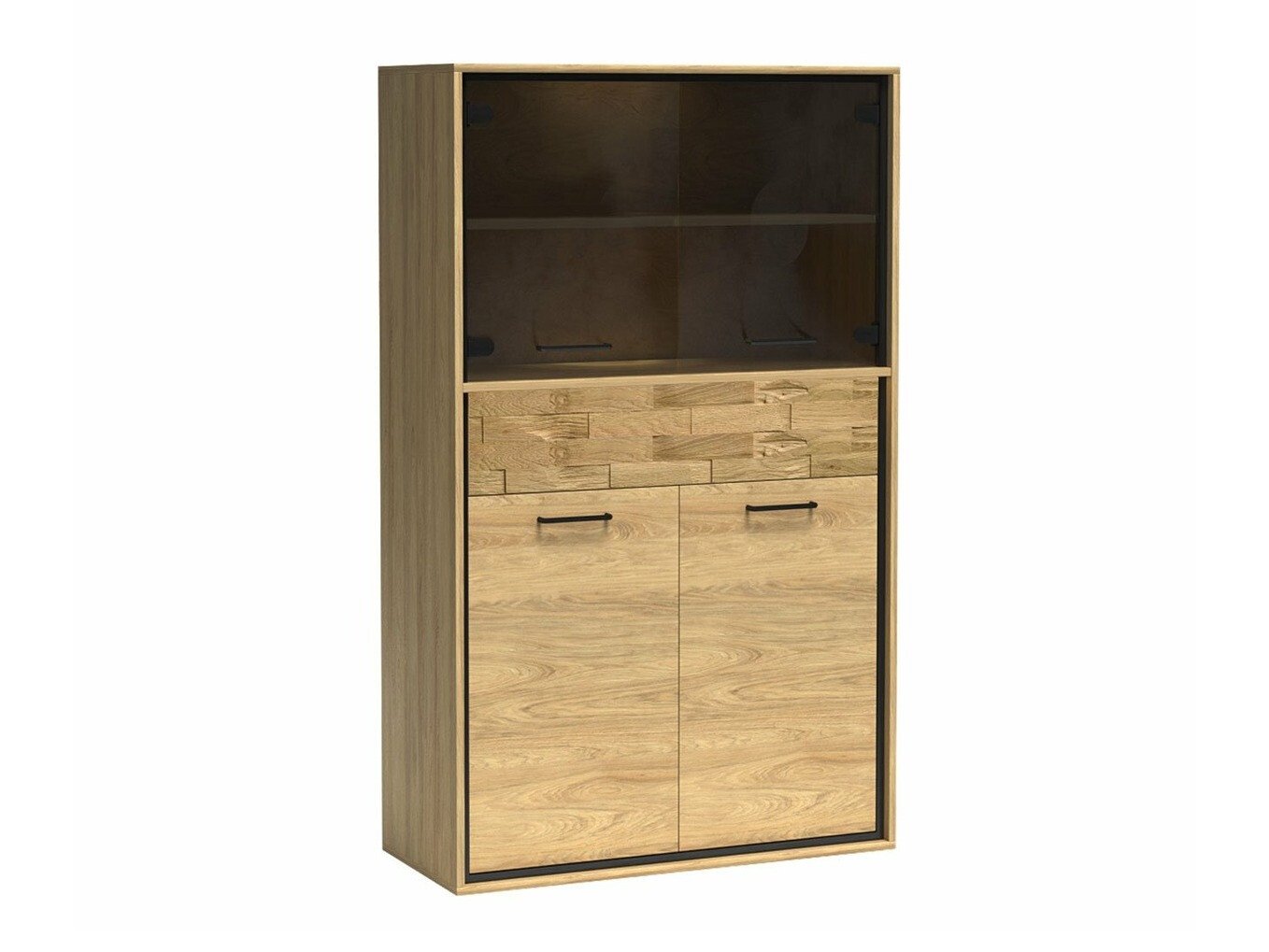 Reol Etrmoni 107 (Lyst træ + Egetræ)