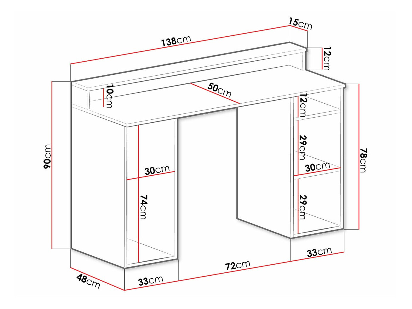 Gamingbord Lila (Hvid)