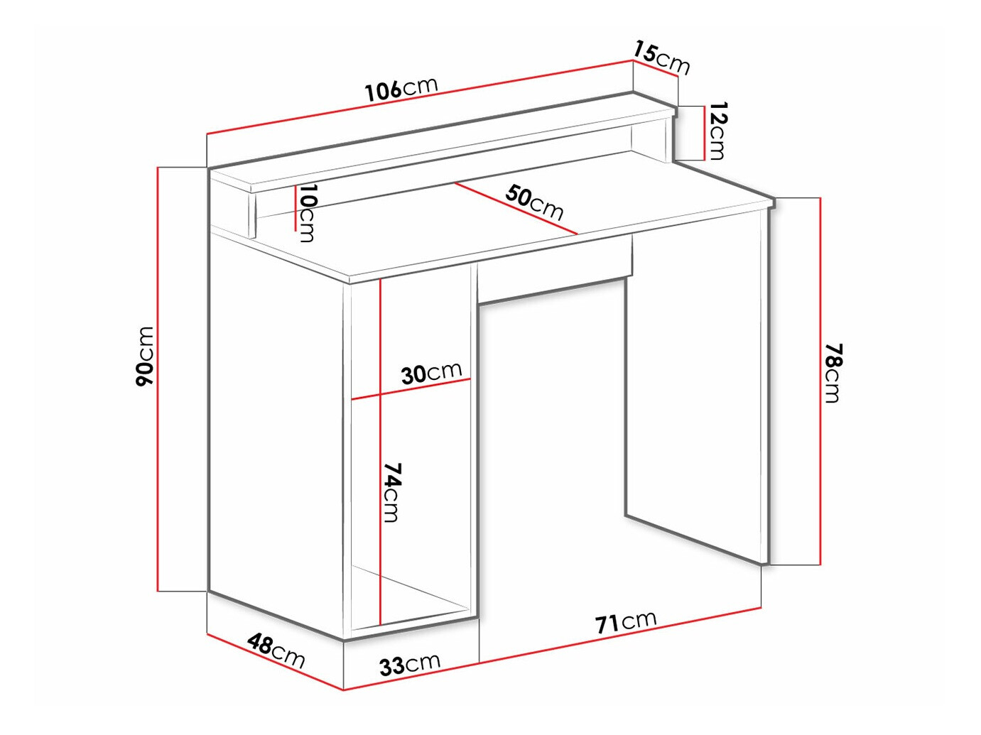 Gamingbord Lila I (Hvid)