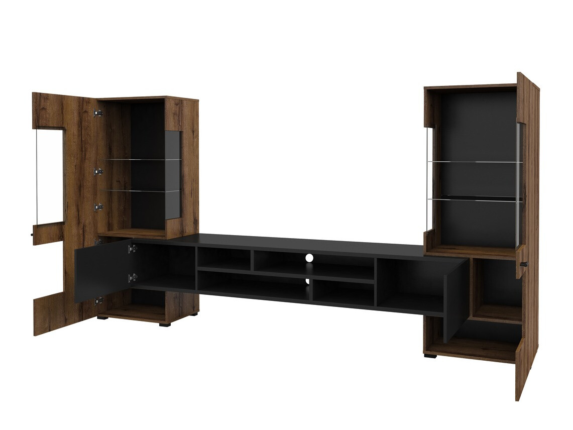 Stuemøbelsæt Mondalo 101 (Kloster eg + Mat sort)