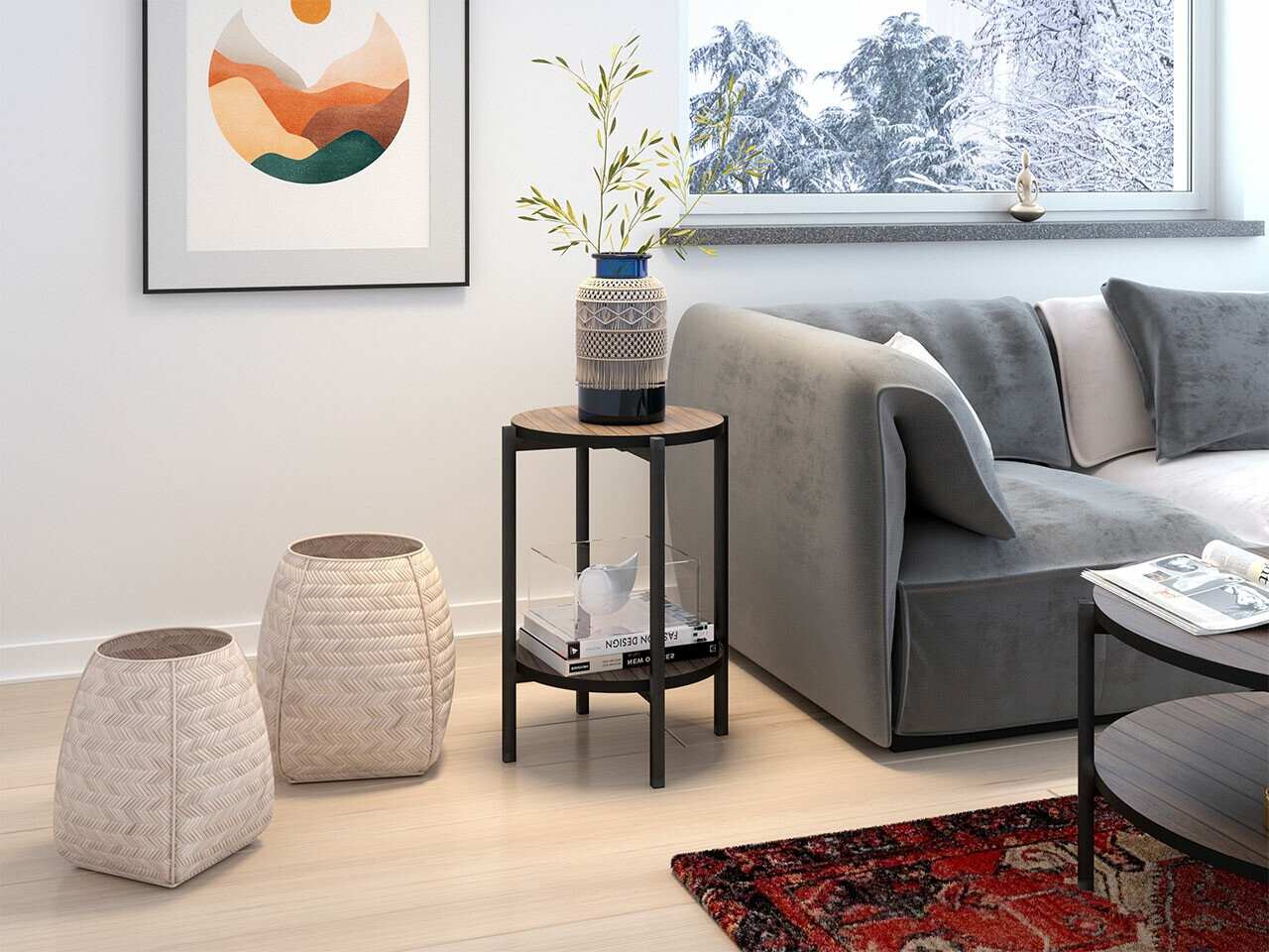 Sidebord Comfivo Cygnus (Brun + Sort)