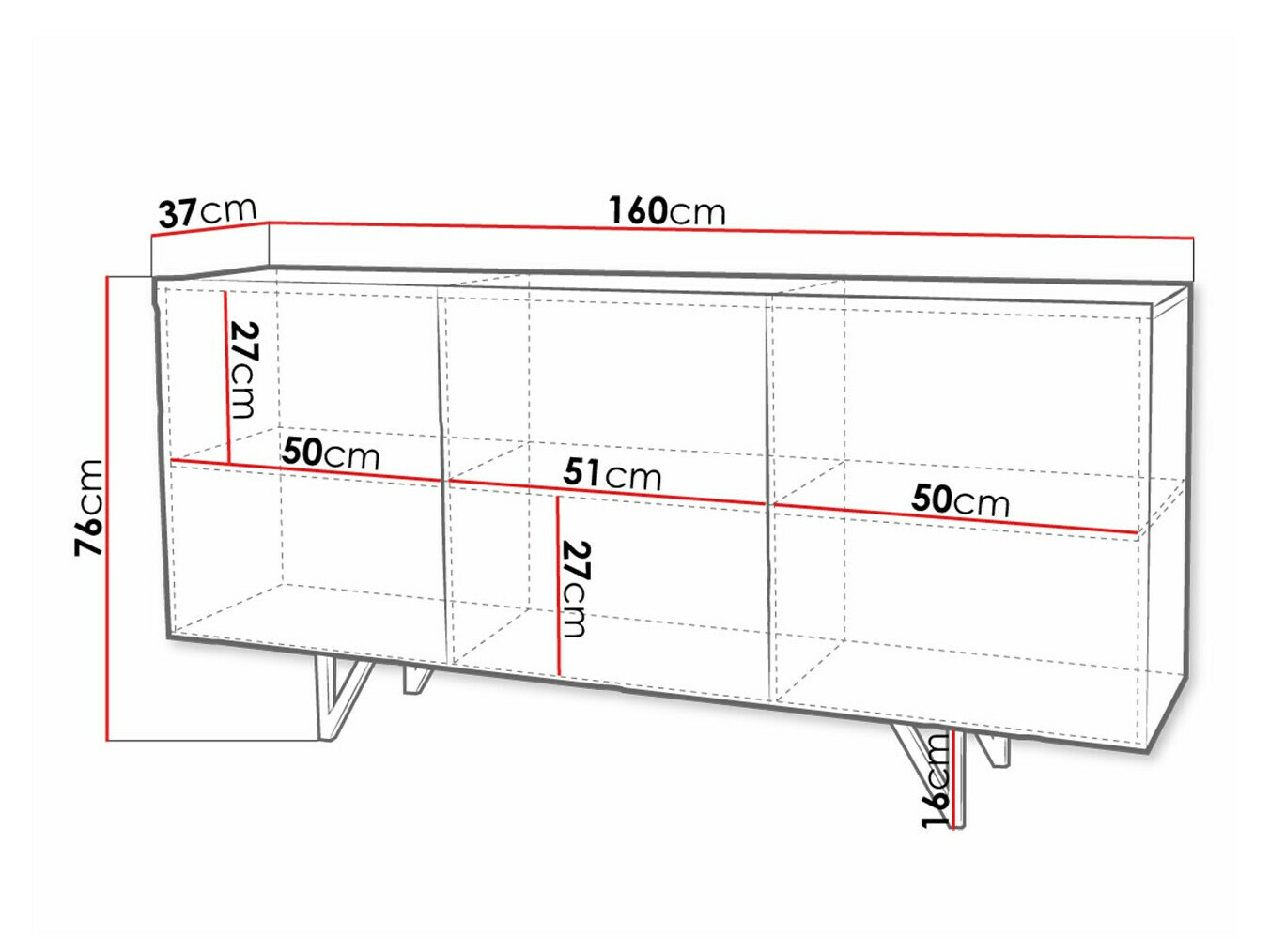 Skænk Audis (Hvid + Glansfuld hvid)