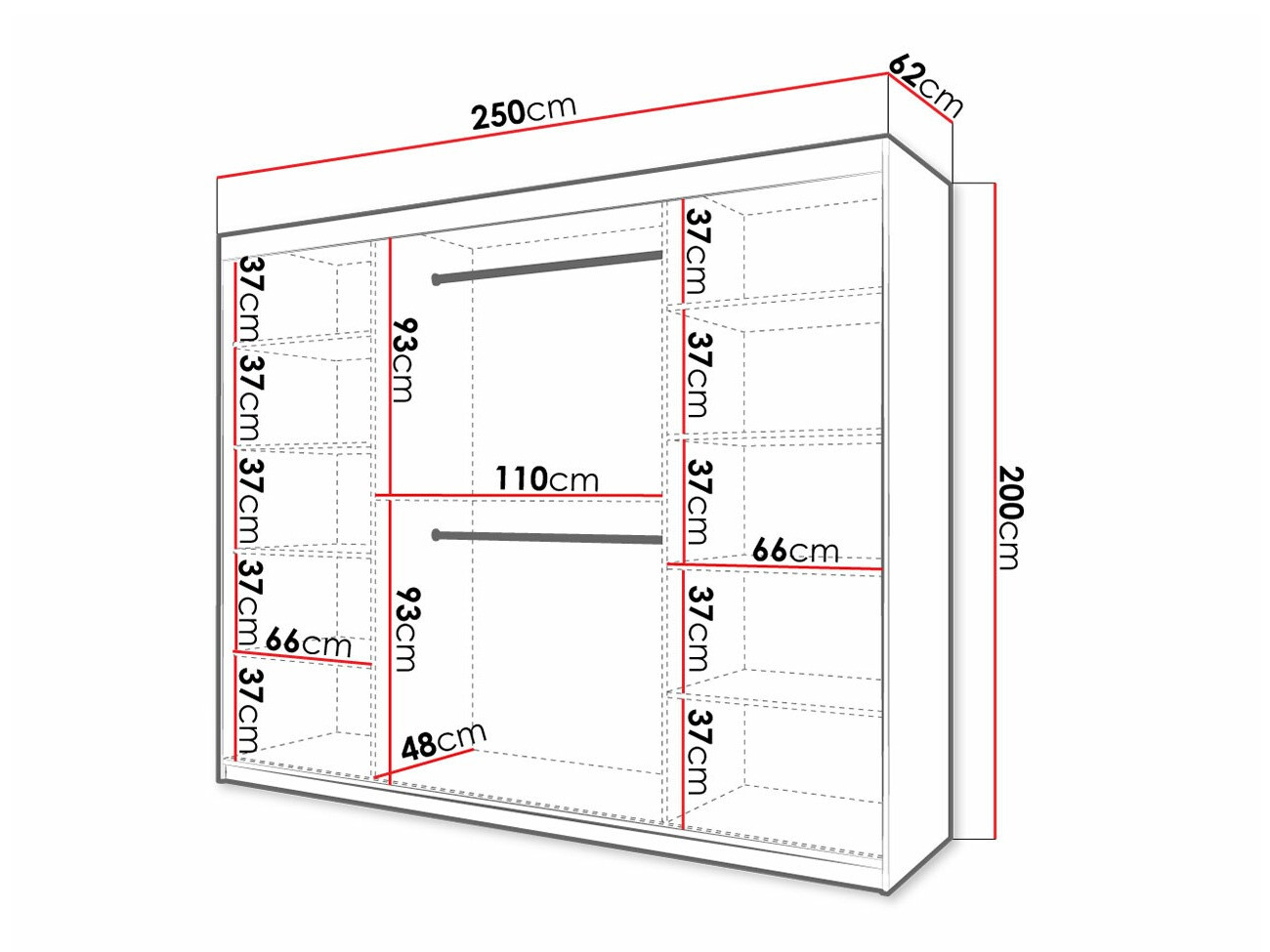 Garderobeskab Anulio III (Hvid)