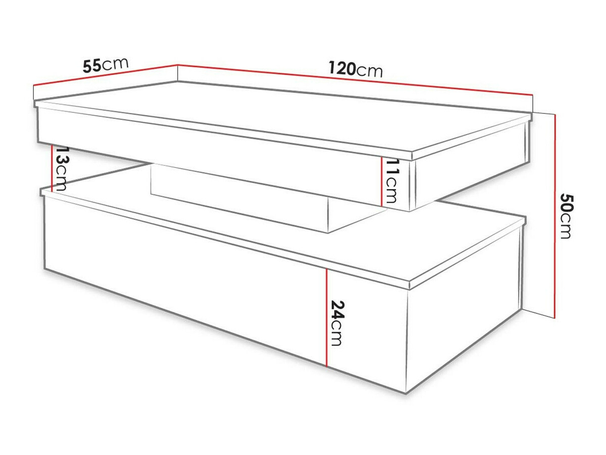 Sofabord Monfero (Sort + Blank sort)