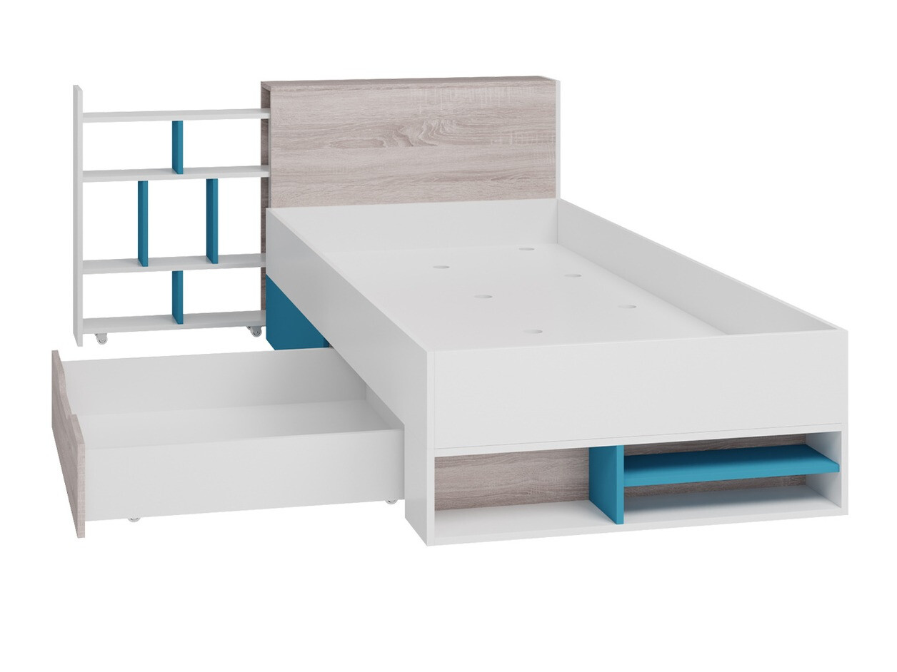 Børneværelsessæt Camteso 114 (Sort + Egetræ + Beige)