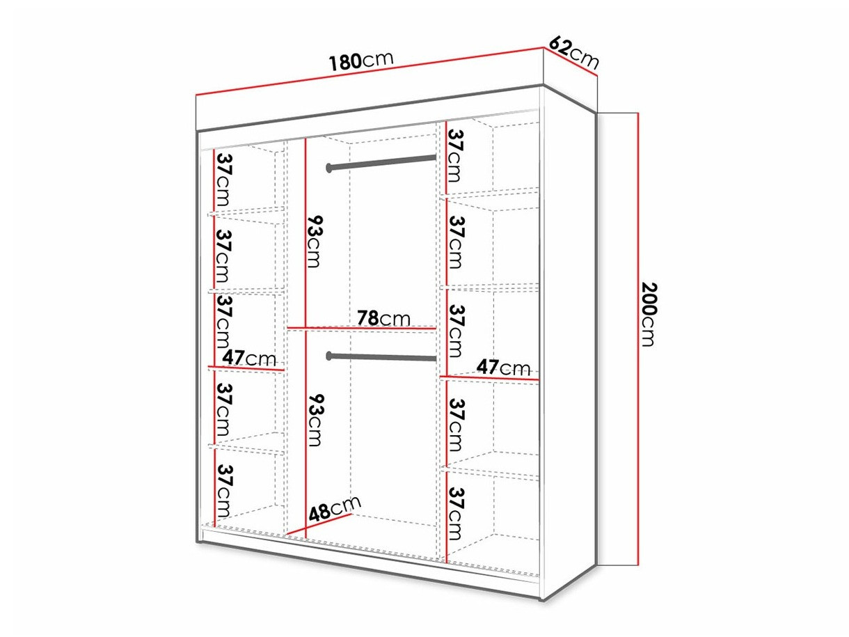 Garderobeskab Anulio IV (Hvid)